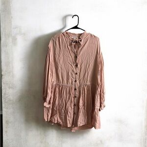 Listicle Blush Button-Down Shirt